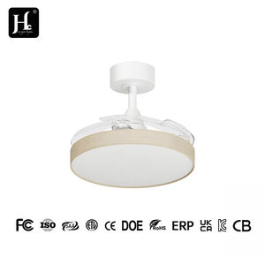 Ventilateur de plafond à pales rétractables avec lumière LED à intensité variable, 3 températures de couleur, moteur DC, télécommande, 6 vitesses pour salon - Product Image 4
