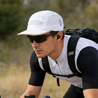 Casquette de course personnalisée avec logo imprimé, 5 panneaux, découpée au laser, en maille respirante, imperméable, légère, de haute qualité, séchage rapide, casquette de camping