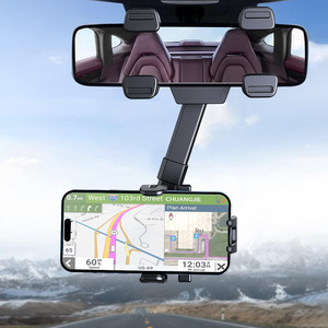 Có thể điều chỉnh chiều cao 360 ° xe gương chiếu hậu điện thoại chủ ABS đa chức năng điện thoại di động cái nôi khung Rear View Gương điện thoại - Product Image 2