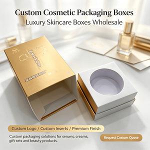 Boîte <span class=keywords><strong>en</strong></span> carton rigide texturée élégante et luxueuse, boîte carrée personnalisée pour l'emballage de crème hydratante, emballage cadeau - Product Image 1