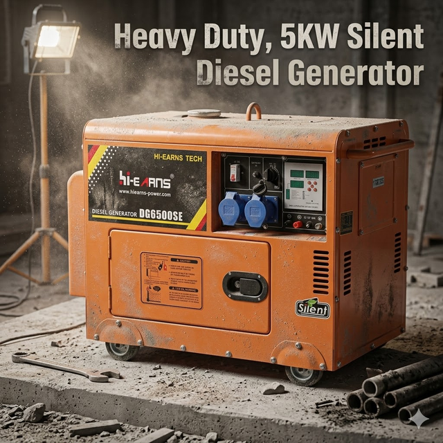 5KW/6KW/6.5KW Silent Diesel Generator Single Phase Sound Proof 50/60Hz  Generators
