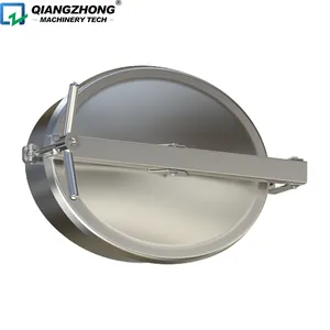 Stainless steel round oval manhole cover without pressure