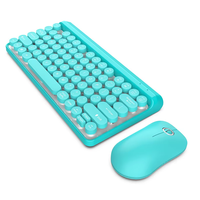 Terbaik Jual 2.4G Wireless Multimedia Keyboard Mekanik Merasa Komputer Kantor Keyboard dan Mouse Set