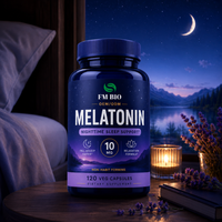 Capsules de mélatonine 10 mg en marque blanche OEM, non accoutumantes, pour le sommeil réparateur et le bien-être nocturne, complément quotidien