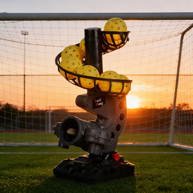 Auto Adjustable Trajectory Adjustable Speed Portable Pitching Machine Powered Power Bank/Battery for Children-Entertainment Use