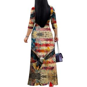 Robes d'été pour femmes Robes décontractées sans manches Longues Maxi Cute Floral Wedding Guest Dress Trendy <span class=keywords><strong>Chic</strong></span> Curvy Elegant Outfits - Product Image 3