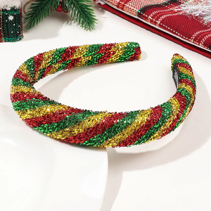 Giáng sinh headbands kỳ nghỉ thắt nút ban nhạc đầu lễ hội màu đỏ màu xanh lá cây tóc Hoops quà tặng giáng sinh Phụ kiện tóc cho phụ nữ - Product Image 6