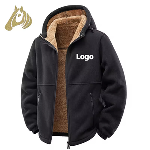 Chaqueta con Capucha para Hombre de Buena Calidad, Chaqueta Casual de Invierno con Cierre, Chaqueta Gruesa de Forro Polar con Capucha, Chaqueta de Talla Grande para Otoño e Invierno - Product Image 1