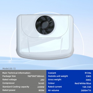 Climatisation de toit compacte 24V, type split pour cabine de couchage, climatiseur pour camping-car, camion, fourgonnettes, camping-car, installation de petite taille - Product Image 3