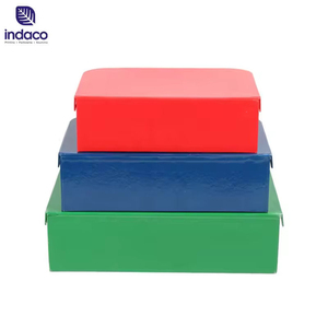 Smooth surface solid color recyclable cardboard gift <b>box</b> custom logo children's paper gift <b>box</b> holiday gift - Product Image 1