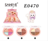 Paleta de sombras de ojos Saniye E0470 Mineral de alta pigmentación con brillo para tonos de piel medianos, tres colores - Product Image 1