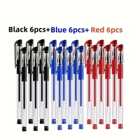 12 pièces Style européen 0.5mm encre de carbone à base d'eau Gel stylo étudiant Signature noir balle aiguille pointe retour à l'école essentiel
