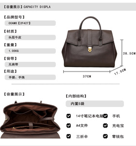 New High Quality Women Messenger Bags for Women Genuine Leather Handbags Crossbody Bags Ladies Shoulder Bags <b>Tote</b> Top-handle - Product Image 2