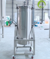 Réservoir de filtration post-extraction en acier inoxydable pour la séparation solide-liquide des extraits végétaux et botaniques