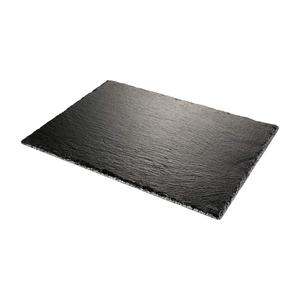 Plateau en ardoise rectangulaire en pierre naturelle noire, vente chaude 2026, plateau à fromage, plateau à <span class=keywords><strong>sushi</strong></span> pour la maison, le <span class=keywords><strong>restaurant</strong></span>, le bar, l'hôtel, le mariage - Product Image 1