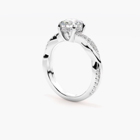 Bague de fiançailles classique en argent avec halo caché en moissanite et diamant, bijoux fins étincelants pour femme, idéale pour demande en mariage ou mariage