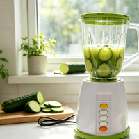 2-in-1 Groene Elektrische Blender & Mixer 3-Snelheden Sapcentrifuge 1.6-2.0L 250W voor Smoothies/Shakes/Babyvoeding Huishoudelijk Keukenapparaat