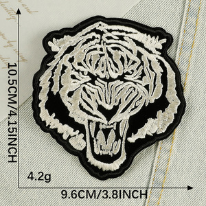 แพทช์ปักลายเสือหมาป่าสำหรับตกแต่งรองเท้า หมวก กล่อง และอุปกรณ์เสริมต่างๆ  วัสดุเสริมสำหรับงานปักด้วยคอมพิวเตอร์ - Product Image 6