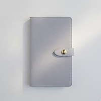 Benutzer definierte A6 Pink Blue Girl tragbare Tasche Notebook Wieder verwendbare PU-Leder Softcover Kawaii Notepad Zusammensetzung Cute Mini Journal