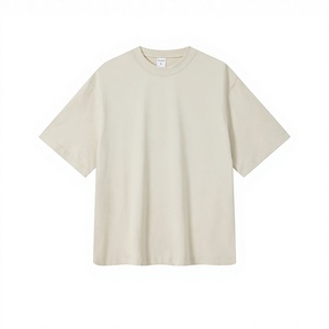 T-shirt da uomo oversize a tinta unita stile streetwear, personalizzabile all'ingrosso con serigrafia, completamente personalizzabile, preventivo diretto - Product Image 2