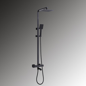 Juego de Ducha Termostática Cuadrada de Cobre, Exclusivo para Comercio Transfronterizo Vimijia, con Rociador Superior y Grifo Negro - Product Image 6