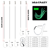 OEM 5PCS Steel Wire Leader Circle Rig 6/0-10/0 Luminous White Circle Hook With Swivel Deep Sea Fishing Gear