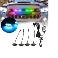 Precio de fábrica BRAD 36W Offroad LED Rejilla delantera Luz 4 Lámparas amarillas RGB Luz Flash Nueva condición 6000K Cubierta de humo incluida