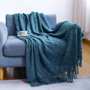 Hot Sale <strong>Knitted</strong> <strong>Blanket</strong> Cozy Lightweight Buti Decorative Throw <strong>Blanket</strong> with Tassels <strong>Blanket</strong> for Couch Bed Sofa Travel