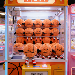 Peluche de basket-ball adorable de 8 pouces, expression heureuse, décoration de chambre d'enfant, décoration de <span class=keywords><strong>la</strong></span> maison, poupée en peluche douce - Product Image 1