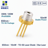 Diode laser UOC U-LD-651076Ap 650nm 10mW TO-18 Diode laser rouge pour la croissance des cheveux, dispositif de thérapie LLLT