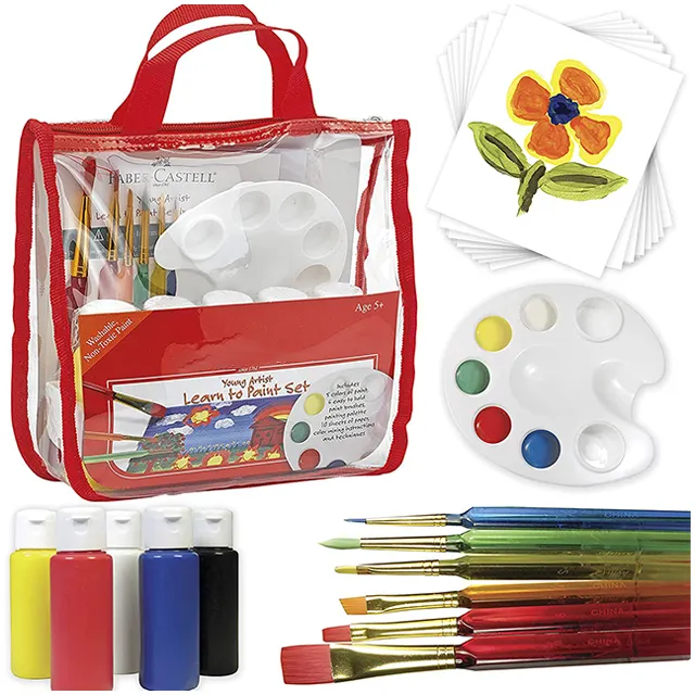 23 Stück Faber - Castell Young Artist Learn to Paint Set-Wasch bares Farbset für Kinder