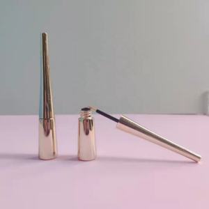 4.5ml Wadah Kosmetik Plastik Kosong Kustom Bentuk Bulat Ramping Tabung Eyeliner Transparan Lapisan Emas Kemasan Dengan Aplikator - Product Image 2