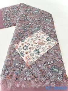 Кружевная ткань с блестками и бисером - Product Image 3