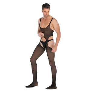 Collants résille classiques sexy pour hommes, collants stretch, combinaisons intégrales, <span class=keywords><strong>bas</strong></span>, lingerie, spandex/nylon, livraison rapide - Product Image 4