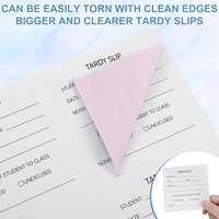 Dunzoom 1 Paquete de Libretas Tardy Slip Book sin Carbón, Duplicados, 3.5x4.3 Pulgadas, para Uso Escolar, Estudiantes con Retrasos, Fácil Extracción, Plegables y Desprendibles