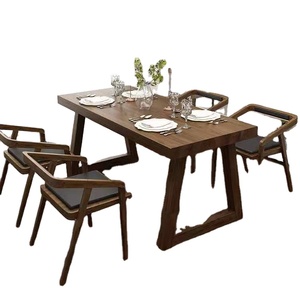 Modern Furniture Wood <strong>Top</strong> Dining <strong>Tables</strong> Chairs Set Design Dining <strong>Tables</strong> for sale - Product Image 1