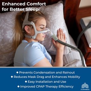 Manguera de CPAP ZURNMED Climate-Line <span class=keywords><strong>Airsense</strong></span> <span class=keywords><strong>10</strong></span>, Tubo AirCurve <span class=keywords><strong>10</strong></span> (6.5 pies / 2 M), Mangueras de Repuesto Premium para CPAP - Product Image 6