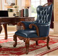 Chaise de bureau en cuir véritable de style américain, chaise décontractée vintage, fauteuil simple, pour la maison, le bureau et l'hôtel.