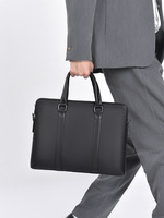 Sac de transport horizontal en PU texturé pour homme, idéal pour les voyages d'affaires, grande capacité