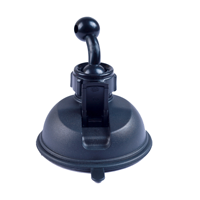Support magnétique rotatif à 360 degrés pour téléphone portable, avec ventouse et tête sphérique de 17 mm, pour console centrale et bureau, fixation verticale