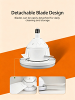 Ventilador de Techo Blanco de 100-245V con Luz, LED de 22W, Potencia del Ventilador de 16.5W, Ra 80, Luz de Ventilador de Techo Regulable de Alto CRI para Interiores, Hogar y Oficina
