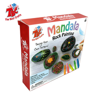 Kit de peinture sur pierres personnalisé - Kit d'art et d'artisanat pour enfants, peindre et décorer 2 lb de galets de rivière avec 10 couleurs de peinture et fournitures artistiques