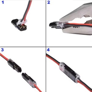Connecteur <span class=keywords><strong>Électrique</strong></span> <span class=keywords><strong>Automobile</strong></span> Étanche à 2 Broches pour Câble, Raccordement de Bornes de Bande de Connexion - Product Image 4