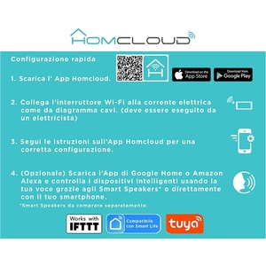 Modulo Dimmer Wi-Fi Smart Homcloud 220V-240V 150W Max, Controllo App, Interruttore Universale Plug-in - Product Image 6