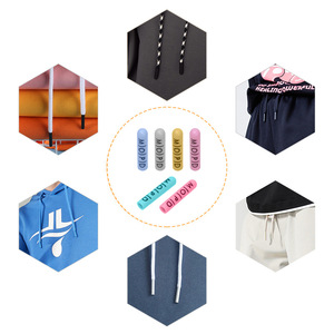Chất lượng cao tùy chỉnh khắc logo nhựa Stopper lời khuyên dây giày dây rút Hoodies và quần Rope cặp - Product Image 4