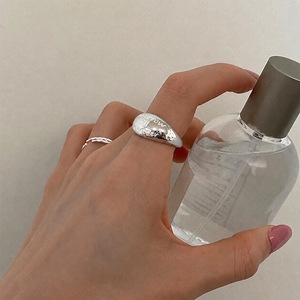 Anillo de Plata de Ley 925 con Forma de Lágrima, Facetado, Pulido, Diseño Abierto Minimalista, Joyería Unisex para Uso Diario - Product Image 1