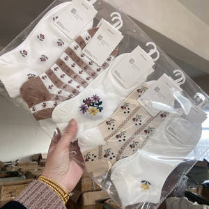 सस्ती <span class=keywords><strong>2025</strong></span> थोक गर्मी में सांस लेने योग्य पतले पतले पतले पैटर्न महिलाओं को सुंदर कपास के मोजे - Product Image 6