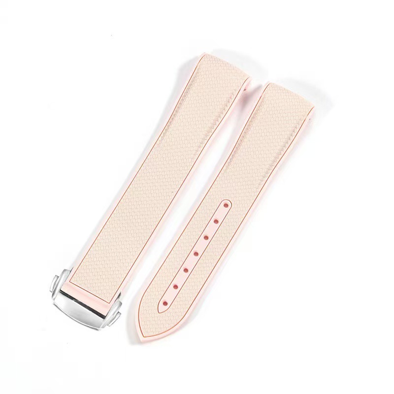 Boucle rose + argent