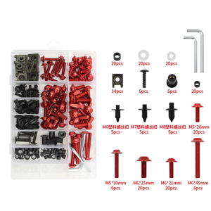 Kit de boulons de carénage de moto 193 pièces vis de pare-brise attaches colorées boulons écrous Clips pour DL650 R3 R6 Versys <span class=keywords><strong>1000</strong></span> <span class=keywords><strong>ZX10R</strong></span> - Product Image 2