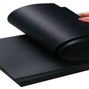 Recycled Black Card <b>Board</b> Paper C2S Pressed Black Paper Uncoated Double Sided Black Cardboard - Product Image 5